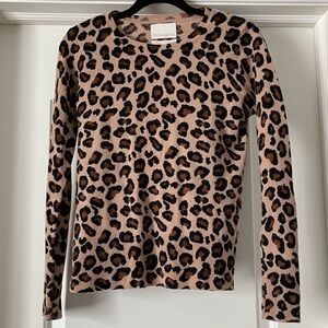 Cynthia Rowley Animal Print Cashmere Sweater